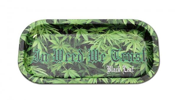 'Black Leaf' Tray In Weed We Trust